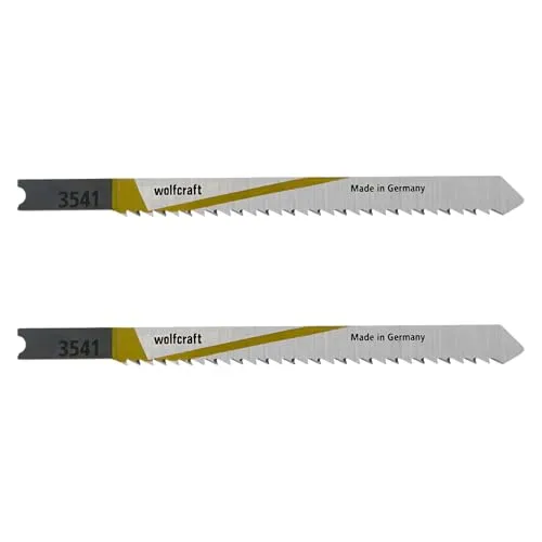 wolfcraft 2Stichsägeblätter HCS, U-Schaft, Holz, sauberer Schnitt 3541000