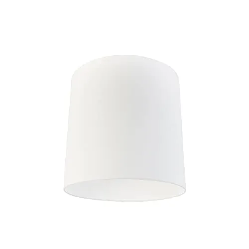 QAZQA Stofflampenschirm Weiß Zylinder 40I40I40 - Eleganter Lampenschirm aus Stoff, ideal für stimmungsvolle Beleuchtung in Wohnräumen. Perfekt für ein modernes Ambiente.
