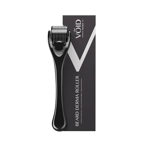 VOID Homme Derma Roller – Professioneller Microneedling-Bartroller mit 540 Titannadeln – Stimuliert Haarwachstum und Kollagenproduktion – Gegen Fältchen, feine Linien, Dehnungsstreifen, dunkle