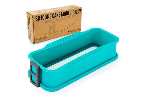 Goods+Gadgets Silikon Springform mit Glasboden - Kuchenformen mit antihaftbeschichtetem Silikon für perfekte Backergebnisse und einfache Entnahme. Inklusive praktischer Thermo Glasplatte als Servierboden.