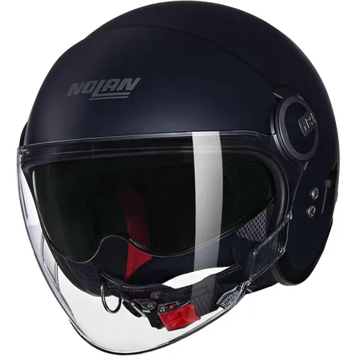 Nolan N21 Visor Classico Jethelm - Matt-Schwarz - M - Motorradhelm mit ultrabreitem Visier für optimale Sicht und Sicherheit. Der stilvolle N21 Visor kombiniert modernes Design mit praktischen Features wie VPS-Sonnenschutz und Clima Comfort Innenpolsterung.