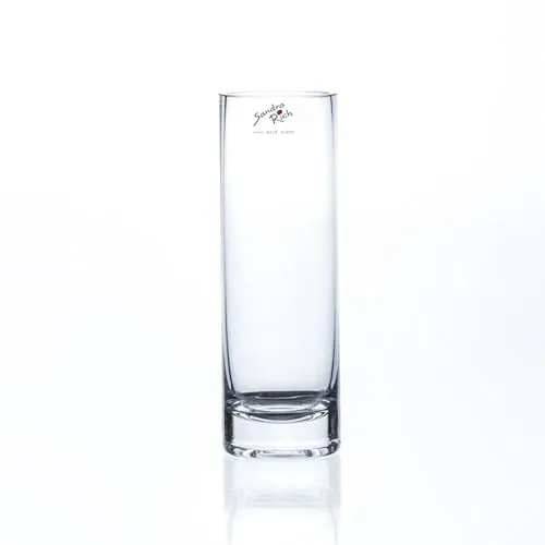 Sandra Rich Glas Vase Solifleur H18cm/6cm Transparent Rund Modern Dekoration
