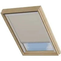 Dachfensterrollo Verdunklungsrollo Sand für Velux M04 - Vollständige Verdunkelung für Ihr Dachgeschoss! Das Rollo mit Thermobeschichtung ist einfach zu montieren und sorgt für optimale Licht- und Wärmeregulierung. Ideal für Schlafzimmer und Feuchträume.