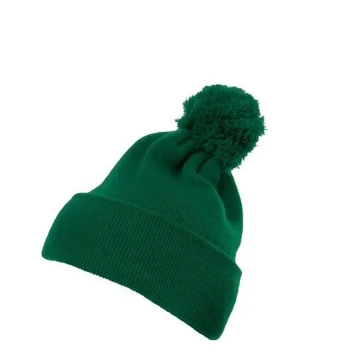Cuffed Pom Pom Knit Beanie Uni/One Size Spruce