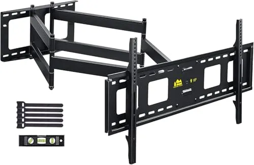 FORGING Mount TV Wandhalterung mit 109cm Langer Reichweite & Robuster 2 Gelenkarme Neigbare Schwenkbare TV Halterung für 50-95 Zoll Flach/Geschwungen Fernseher bis zu 90KG. Max VESA 800x400mm