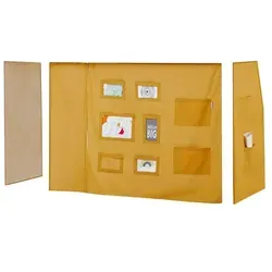Hoppekids Vorhang Mittelhochbett 90x200  Creator , gelb , Maße (cm): B: 380 H: 108