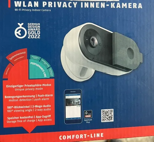 ABUS PPIC31020 WLAN Privacy Innen-Kamera - 180-Grad Blickwinkel, App-Steuerung und einzigartiger Privatsphäre-Modus mit All-Off-Klappe