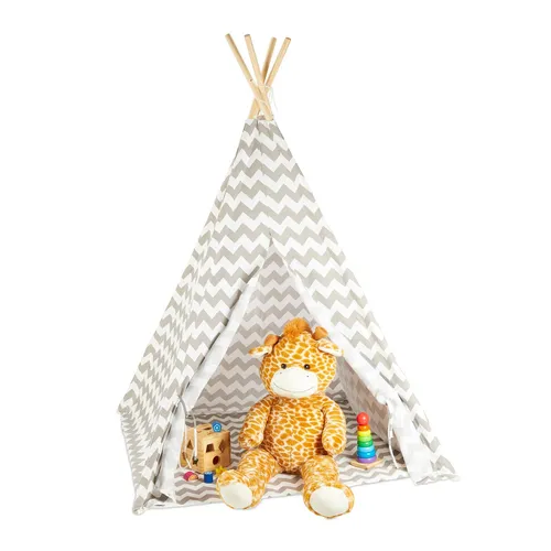 Tipi Zelt Spielzelt Kinderwigwam – 115 cm für drinnen - Zelt für Kinder, leicht und farbenfroh, ideal für kreative Spielstunden im Innenbereich – fördert die Fantasie und den Spielspaß!