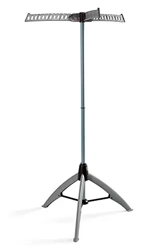 TS Exclusiv Kleiderständer Wäscheständer 132cm - Wäscheständer für bis zu 33 Kleiderbügel, leicht zusammenklappbar und ideal zum trocknen von Shirts und Blusen, robust und rostfrei für lange Haltbarkeit.