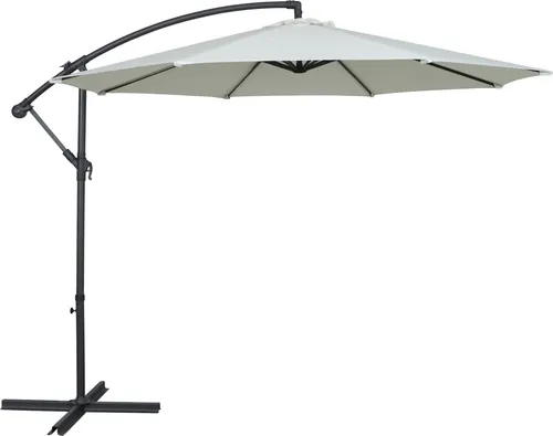 TrendLine Ampelschirm creme Ø 300 cm mit stabilem Kreuzständer - TrendLine Ampelschirm creme Ø 300 cm, ideal für den Garten oder die Terrasse. Genießen Sie schattige Stunden mit robustem Design und einfachem Aufstellen.
