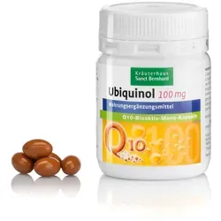Ubiquinol 100 mg Q10-bioaktiv-Mono-Kapseln - Nahrungsergänzungsmittel mit 100 mg bioaktivem Ubiquinol für sofortige Verfügbarkeit im Körper. Ideal zur Unterstützung von Herz, Leber und Nieren.