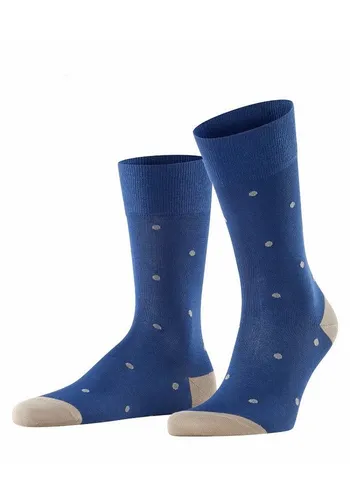 FALKE Socken Tagessocke Crew Dot (angenehm weiche Baumwolle) royalblau Herren