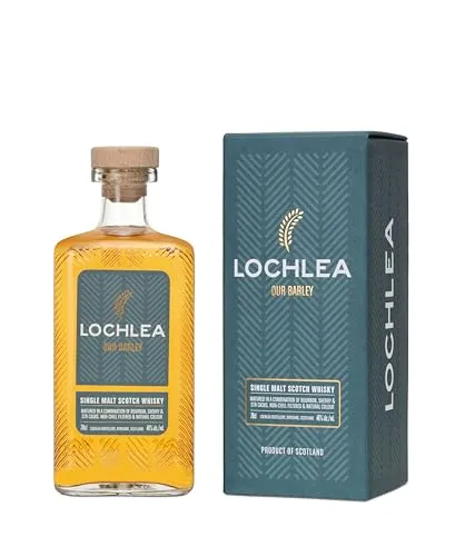 Lochlea Our Barley Single Malt Scotch Whisky - Whisky aus den Lowlands mit 46% vol., gereift in First Fill Bourbon Barrels für ein unverwechselbares Aroma von Birnensirup und frischen Früchten.