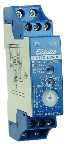Eltako Stromstoßschalter ES12Z-200-UC - Elektronischer Hutschienen-Schalter, 230V, 16A, geräuscharm und energieeffizient