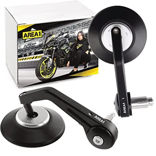 Area1 Motorrad Spiegel Lenkerendenspiegel CNC kompatibel mit Street Scrambler/Speed Twin Gold Line (V52)