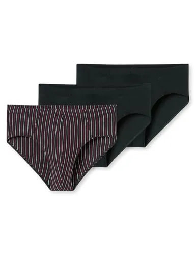 Schiesser Slip 3er Pack 95/5 Essentials - Herrenunterhosen aus 95% Baumwolle, atmungsaktiv und angenehm zu tragen. Das Spar-Set bietet Komfort ohne Eingriff in edlem Schwarz.