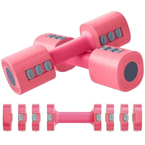 SPORTNOW 4-in-1 Verstellbare Hantelset – 1-2,5 kg - Verstellbare Hanteln mit rutschfestem Griff für sicheres Training. Ideal für abwechslungsreiche Workouts und einfache Gewichtsanpassung. Quadratische Form sorgt für Stabilität und Schutz des Bodens.