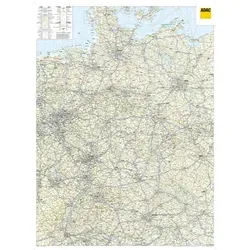 ADAC LänderKarte Deutschland 1:650 000, plano in Hülse