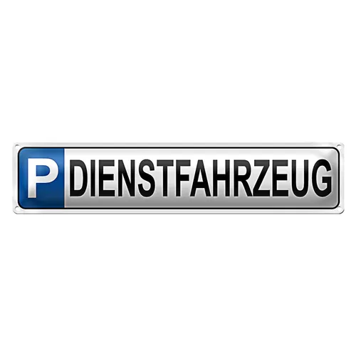 Blechschild Parken 46x10cm Parkplatz Dienstfahrzeug Dekoration