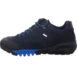 Waldläufer Herren Komfort Schnürschuhe Blau 46,5 - Modische Herren Sneaker aus hochwertigem Leder, ideal für breitere Füße. Mit gut profilierten Gummisohlen für optimalen Halt und einem Wechselfußbett für individuelle Anpassung.
