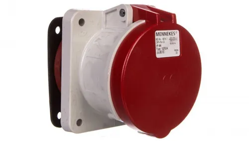 CEE Mennekes Einbausteckdose 63A 5p 400V IP44 - Robuste Anbausteckdose für sichere Stromversorgung, ideal für Baustellen und Industrieanwendungen. Schützt vor Spritzwasser dank IP44.