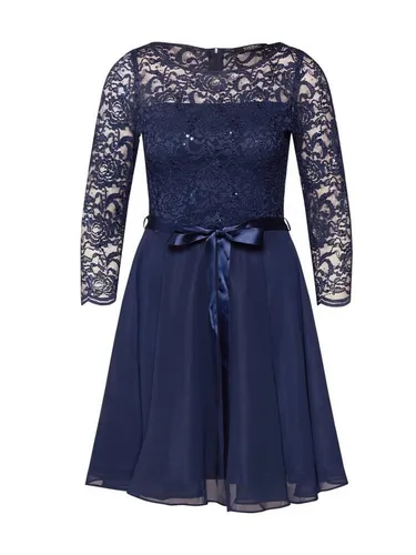 SWING Cocktailkleid mit Pailletten in Blau, Größe 38 - Elegantes Cocktailkleid mit Pailletten in Marineblau, ideal für besondere Anlässe. Aus hochwertigem Materialmix für optimalen Tragekomfort. Pflegeleicht und stilvoll!