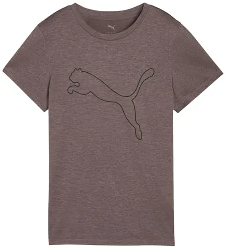 Puma W TAD Essential Heather Logo Tee L - Damen Laufshirt mit innovativer dryCELL-Technologie für schweißfreies Training, aus 50% recyceltem Material, ideal für Fitness und Nachhaltigkeit.