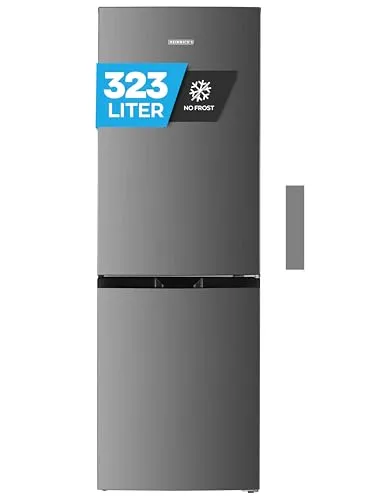 Heinrich´s Kühlgefrierkombination 323L - Kühlschrank mit 219L Kühlvolumen und 104L Gefriervolumen, leise 39 dB und energieeffizient mit nur 127 kWh/Jahr. Perfekt für die Organisation Ihrer Lebensmittel!