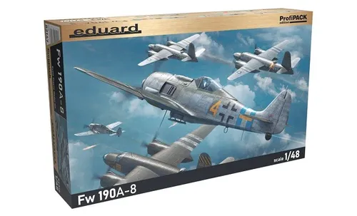 Eduard 82147 1:48 Fw 190A-8 Modellbausatz - Flugzeuge, detaillierter 1:48 Bausatz des berühmten Propellerflugzeugs Fw 190A-8, ideal für Modellbau-Enthusiasten und Sammler.
