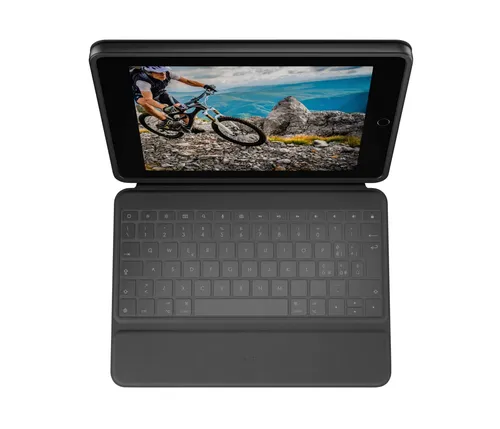 Produktbild Logitech Rugged Folio iPad-Tastatur für 7, 8, 9 Gen. iPad 10.2