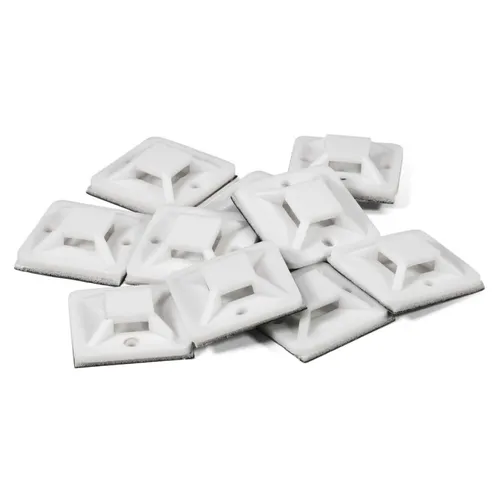 Kabelsockel für Kabelbinder 20x20mm, selbstklebend, 10er-Pack