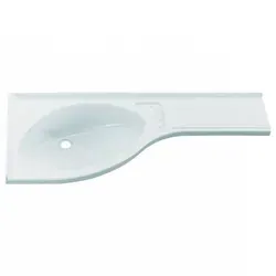 Comet Eckwaschbecken Ablage rechts, Wandmontage von Comet