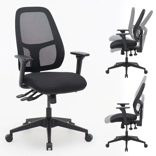 Ergonomischer Bürostuhl mit verstellbarer Sitztiefe und Rückenlehne