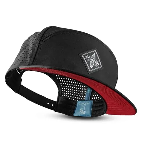 Soulbuddy Performance Cap – Atmungsaktive Sportcap für Herren & Damen – Ultra-Leicht und Wasserabweisend – One Size – Unisex – Schwarz-Rot - Stylische Performance Kappe für optimalen Tragekomfort und individuellen Sitz. Ideal für sportliche Aktivitäten und als modisches Accessoire. Pflegeleicht und perfekt für sonnige Tage.