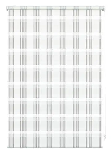 Doppelrollo EASYFIX Duo Rollo Karo von GARDINIA - Doppelrollo für Lichtschutz, einfache Montage ohne Bohren, flexibel einstellbare Klemmträger für optimale Anpassung an Fensterflügel.