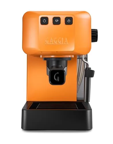 Gaggia EG2109 Orange Manuelle Espressomaschine - Manuelle Espressomaschine mit POD-System für cremige Espressos, 15 bar Druck und automatischer Vorbrühung, 100% Made in Italy, ideal für Kaffeeliebhaber.