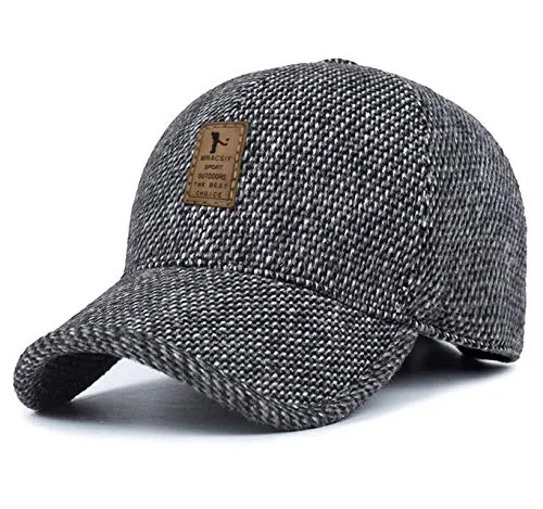 MRACSIY Unisex Winterkappen Baseball Kappe 56-60cm (Grau 02)