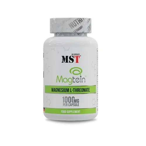 MST - Magnesium L-Threonate 1000mg Kapseln - Magnesium Nahrungsergänzung, hohe Bioverfügbarkeit und Reinheit für optimale Unterstützung des Nervensystems und der Muskelentspannung.
