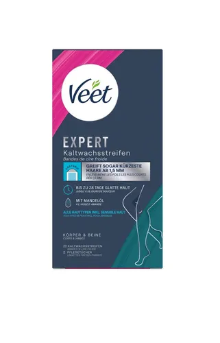 Veet Kaltwachsstreifen EXPERT Beine 20er Kaltwachsstreifen DE FR
