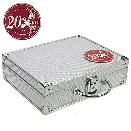 Euro Münzkoffer Smart mit 3D Plakette SAFE 245-0 - Koffer für 2 Euro Münzen, ideal zum Selbstbefüllen mit 3D Plakette und extra Tableaus für optimale Organisation Ihrer Sammlung.