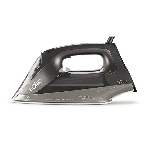 Solac Easy Temp Evolution Pro CVG9508 Bügelstation - Kompakte Bügelstation mit 2400 W, entfernt Bakterien und bietet ein Autocontrol System für maximale Benutzerfreundlichkeit. Ideal für alle Stoffe, mit Antikalksystem und Energieeinsparung.