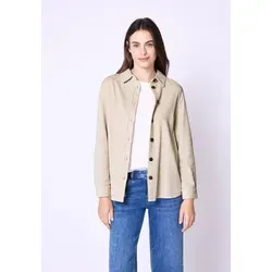Street One Studio Cord-Hemdbluse Soft Fawn beige 40 - Damenbluse mit Hemdkragen und Langarm, aus weichem Cord für höchsten Tragekomfort und einen lässigen Look, perfekt für jede Gelegenheit.