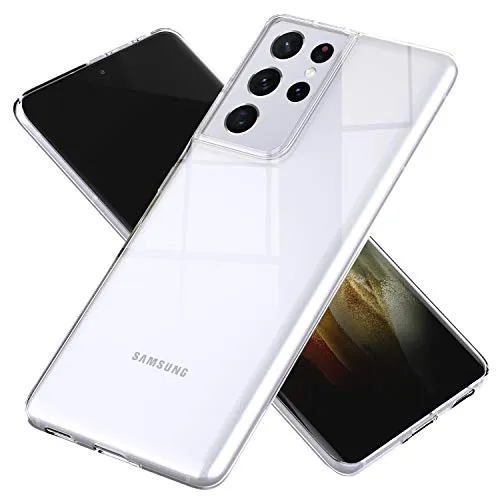 NALIA Transparente Silikonhülle für Samsung Galaxy S21 Ultra