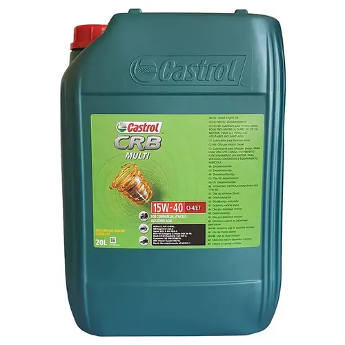 Castrol CRB Multi 15W-40 Motoröl 20L - Hochleistungs-Motoröl für Nutzfahrzeuge, kompatibel mit zahlreichen Herstellern und Spezifikationen, ideal für Lkw und Transporte.