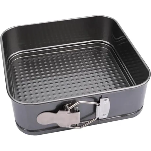 Quadratische Backform mit Feder für Multikocher und Airfryer - Motivbackform aus antihaftbeschichtetem Kohlenstoffstahl, ofenfest und ideal für vielseitige Anwendungen in der Küche. Perfekt für das Backen, Kochen und Aufbewahren.