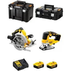 DeWALT Kit DCS570 + DCS334 (2 x 5,0 Ah + DCB115 + TSTAK II + TSTAK VI)
