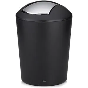 Kela Mülleimer Marta, 22270, schwarz, Tischabfalleimer aus Kunststoff, 1,7 Liter