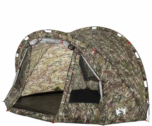 vidaXL Angelzelt für 4 Personen, Karpfenzelt mit E-Anschluss - Praktisches Angelzelt für 4 Personen mit wasserdichtem Design und E-Anschluss für Stromversorgung, ideal für komfortables Angeln im Freien.