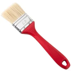 Prima-Online Flachpinsel Flachpinsel, Rot Kunststoff-Griff, Malerpinsel, (5 St., Flachpinsel 40mm) 4 cm