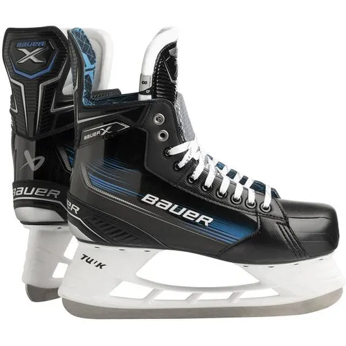 BAUER Herren Eishockeyschuhe X - Sr. Schlittschuh - Hochwertiger Eishockeyschlittschuh mit idealer Balance aus Stabilität und Flexibilität. Robuste Bauweise und komfortables Knöchel-Padding sorgen für besten Halt und Leistung auf dem Eis.